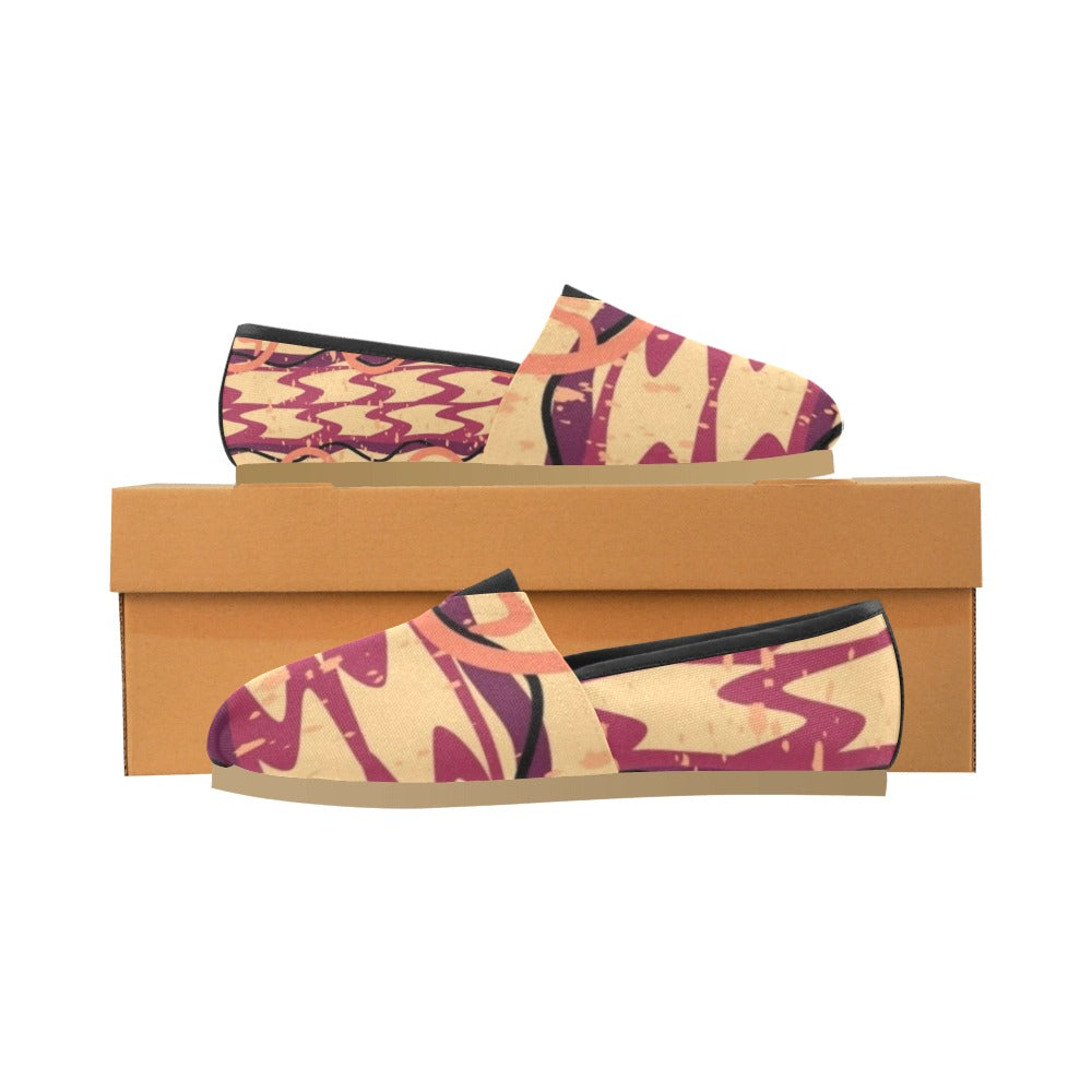 Ankara Watermelon-berry Casual Canvas Women's Shoes (Model004)