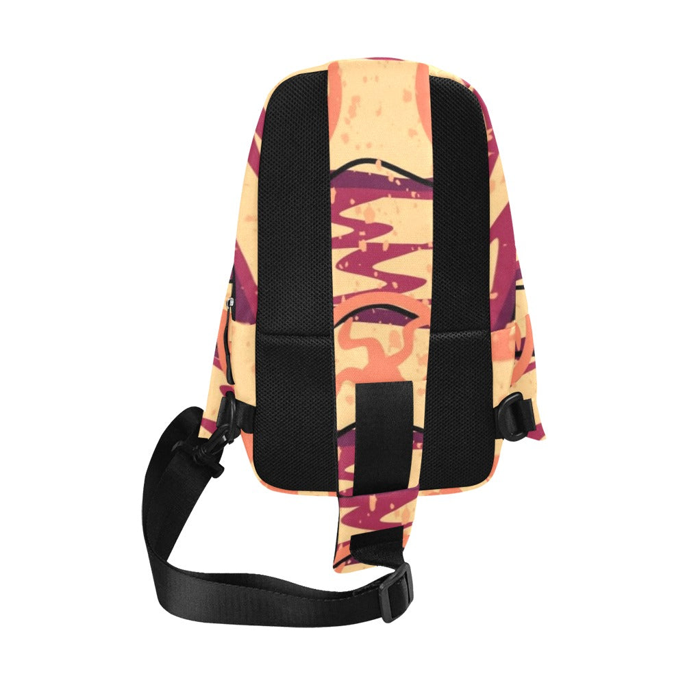 Ankara Watermelon- berry bag Men's Chest Bag (Model 1678)