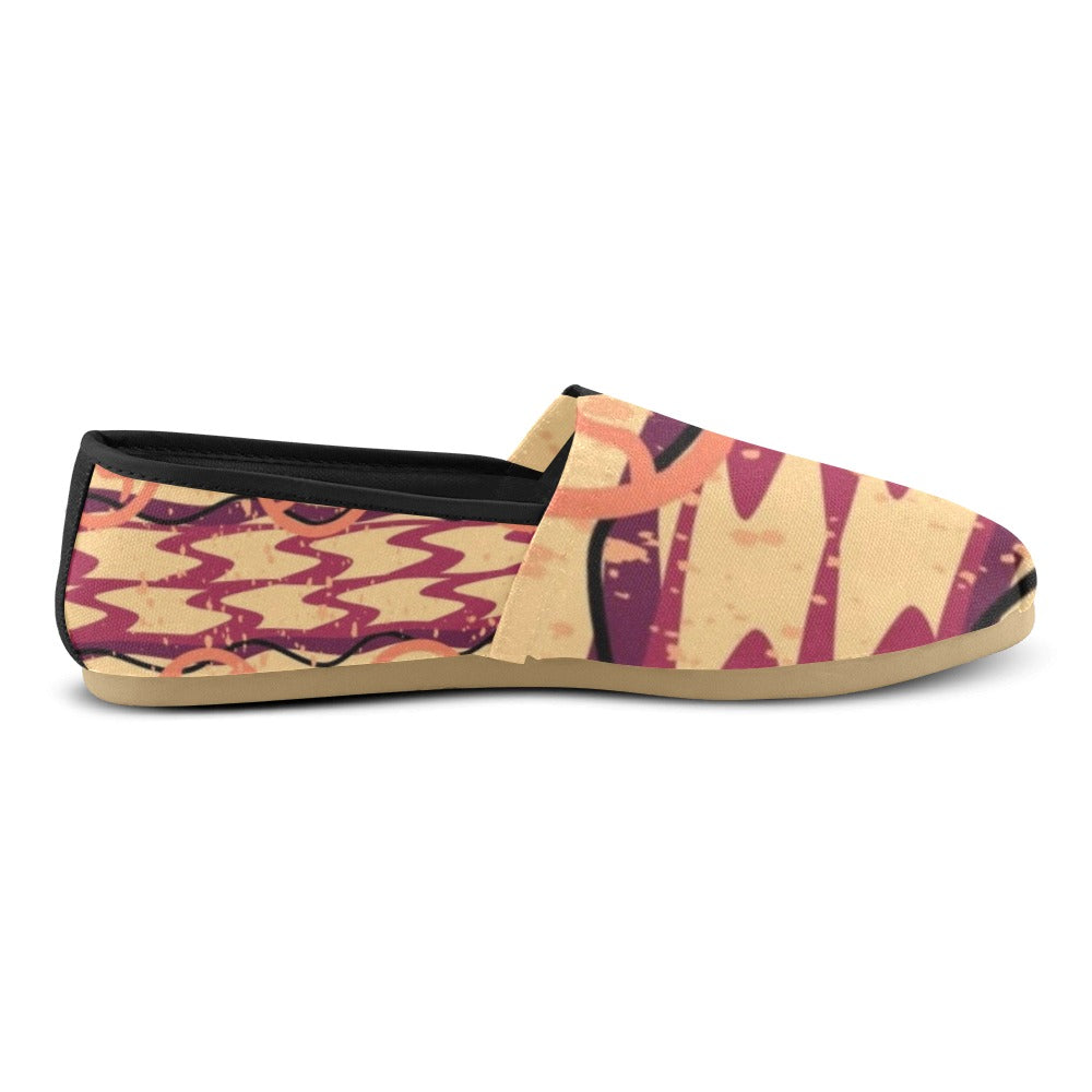Ankara Watermelon-berry Casual Canvas Women's Shoes (Model004)
