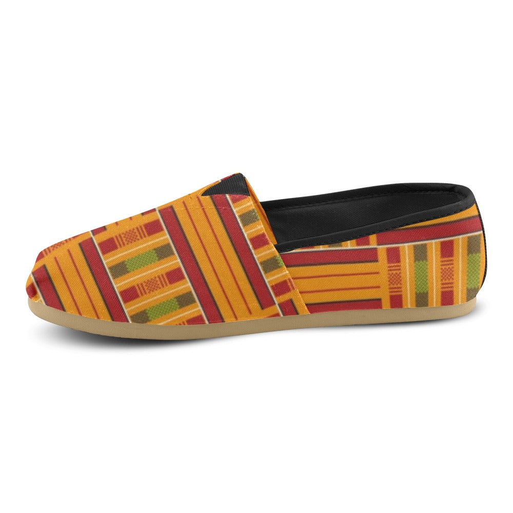 Kente shoe Casual Canvas Women's Shoes (Model004)