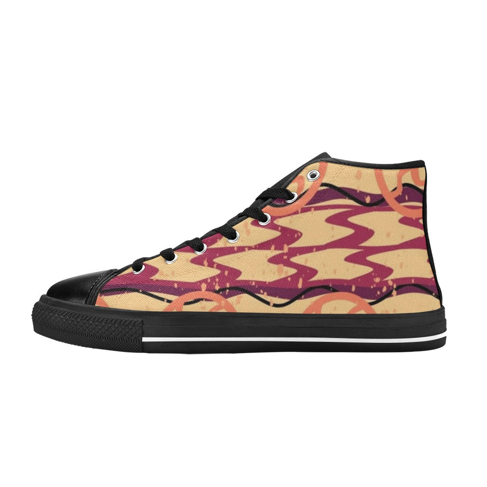 Serengeti Shoe Aquila High Top Canvas Women's Shoes (Model 017)