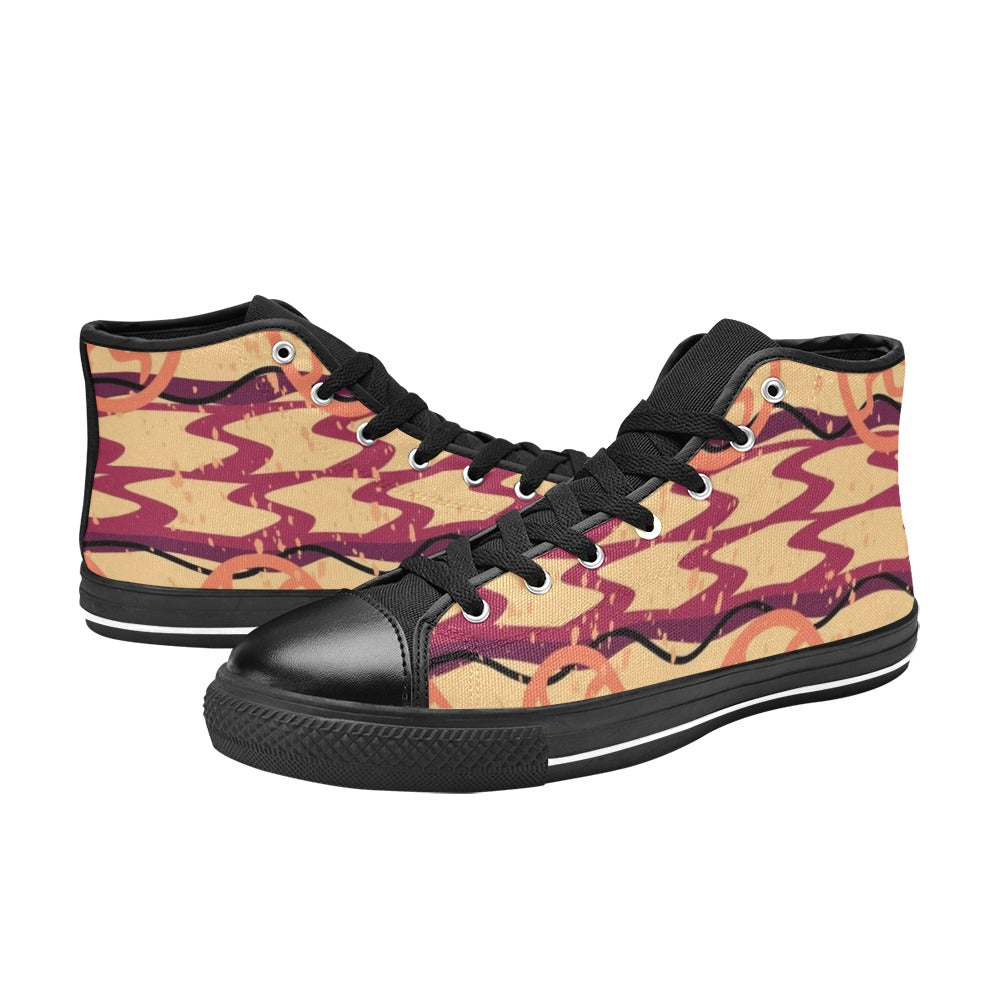 Serengeti Shoe Aquila High Top Canvas Women's Shoes (Model 017)