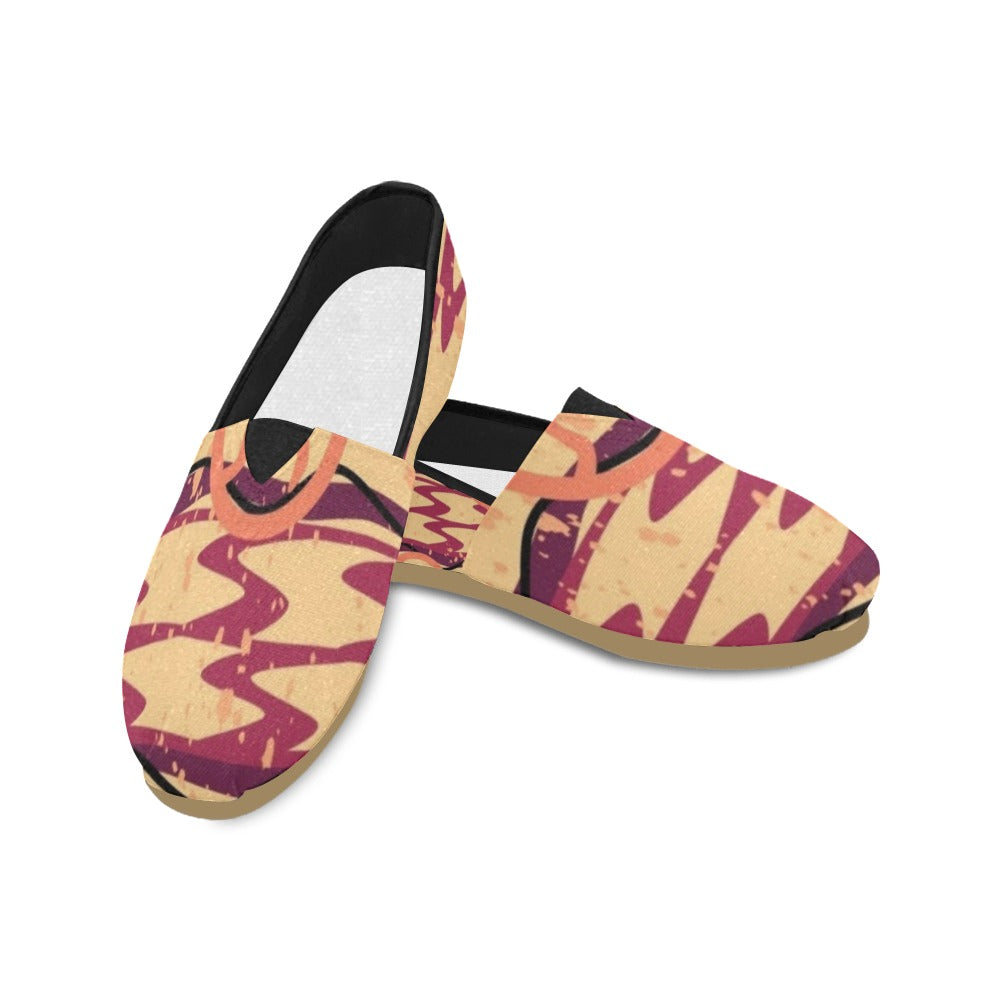 Ankara Watermelon-berry Casual Canvas Women's Shoes (Model004)