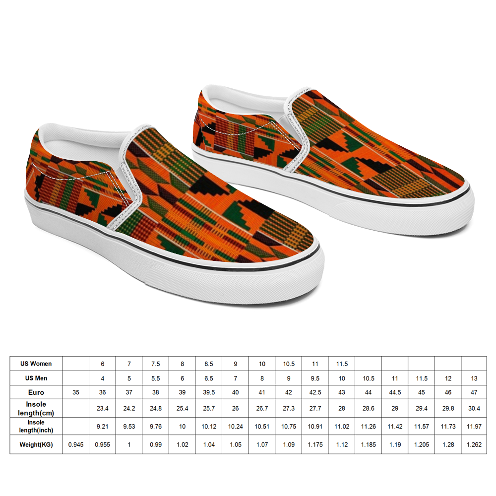 Kente Unisex Slip On Shoes