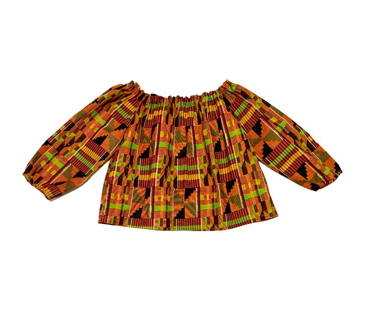 Kente Ruffle Top - Desante Fashions