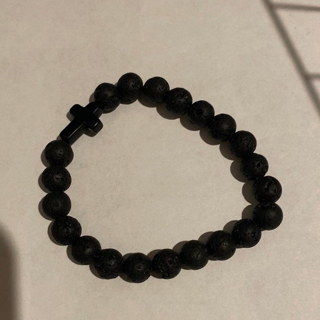 Mens Lava Stone Bracelet