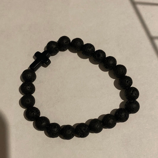 Mens Lava Stone Bracelet
